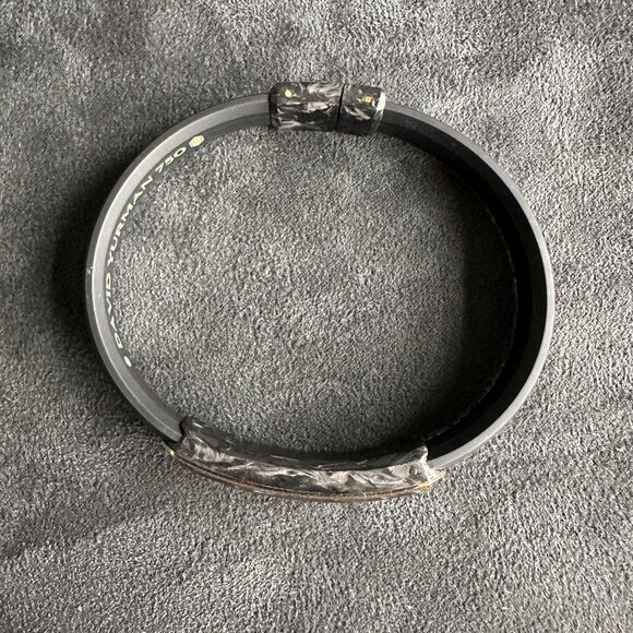 David Yurman Streamline ID Rubber Bracelet w/ Forged Carbon in 18K Gold - Medium - Picture 12 of 15